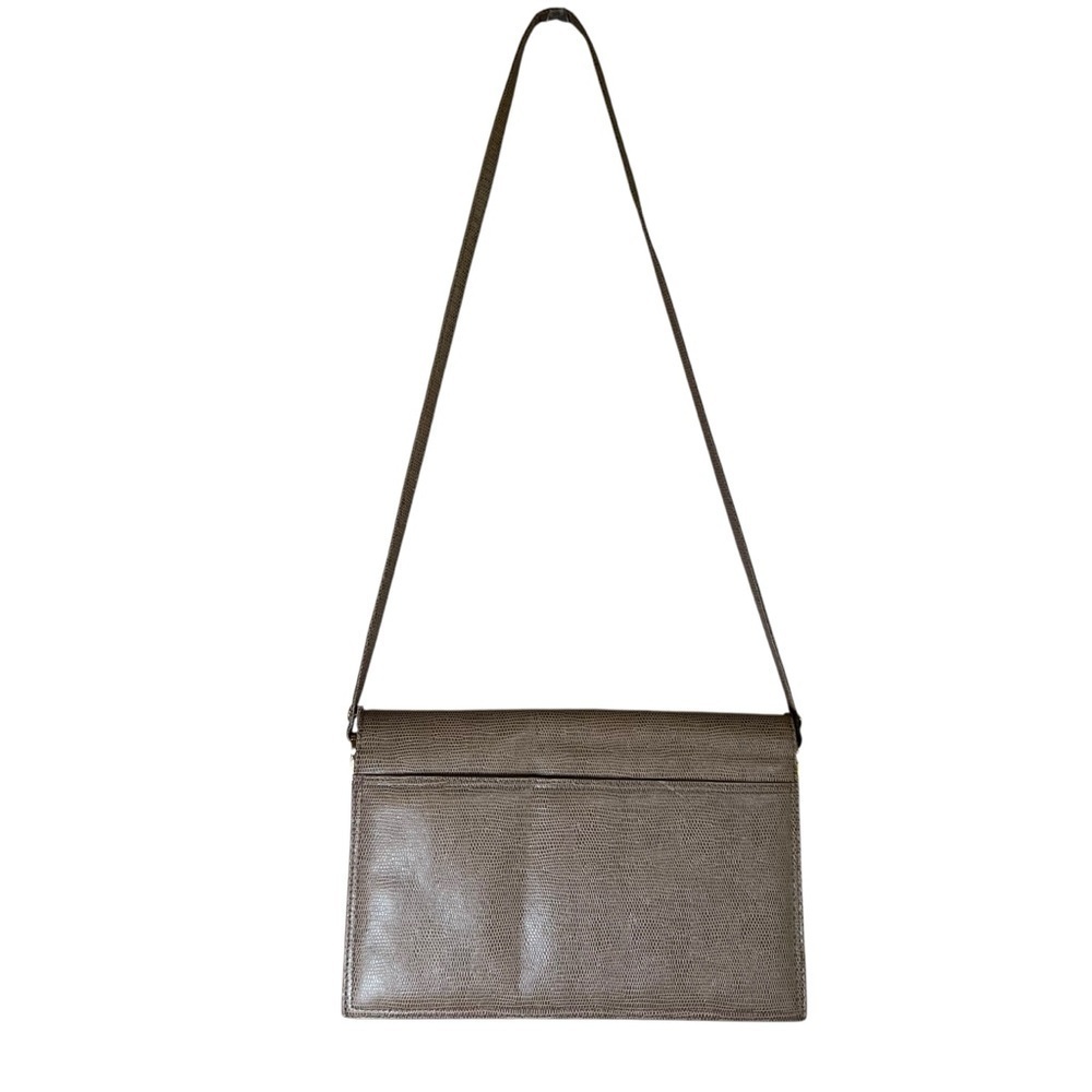 VTG 70s Jay Herbert New York Beige Reptile Lizard Leather Shoulder Bag Purse - Picture 4 of 16